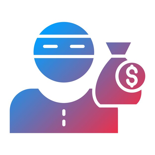 Imagen vectorial de icono de bandido Se puede usar para Wild West
