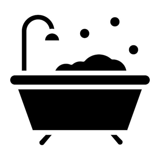 Imagen vectorial del icono de la bañera del bebé Se puede usar para la maternidad