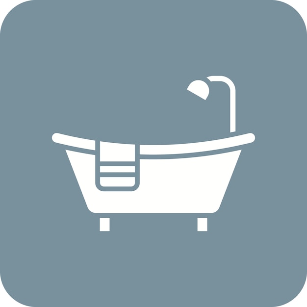 Imagen vectorial del icono de la bañera Se puede usar para artículos para el hogar