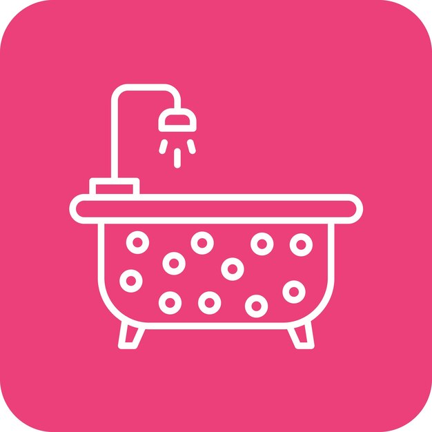 Imagen vectorial del icono de la bañera Se puede usar para Spa