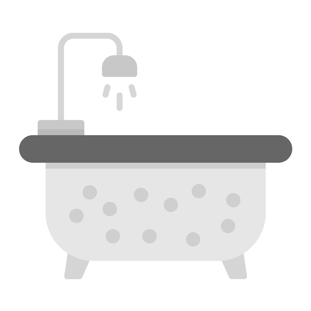 Imagen vectorial del icono de la bañera Se puede usar para Spa