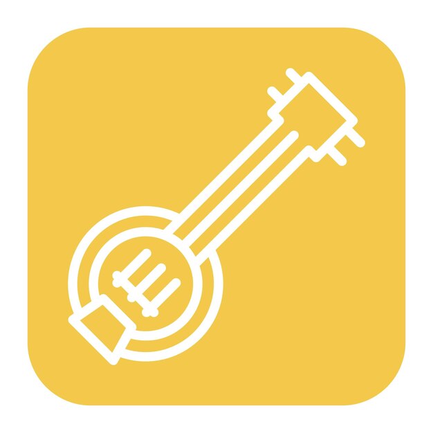 La imagen vectorial del icono de Banjo se puede utilizar para el instrumento