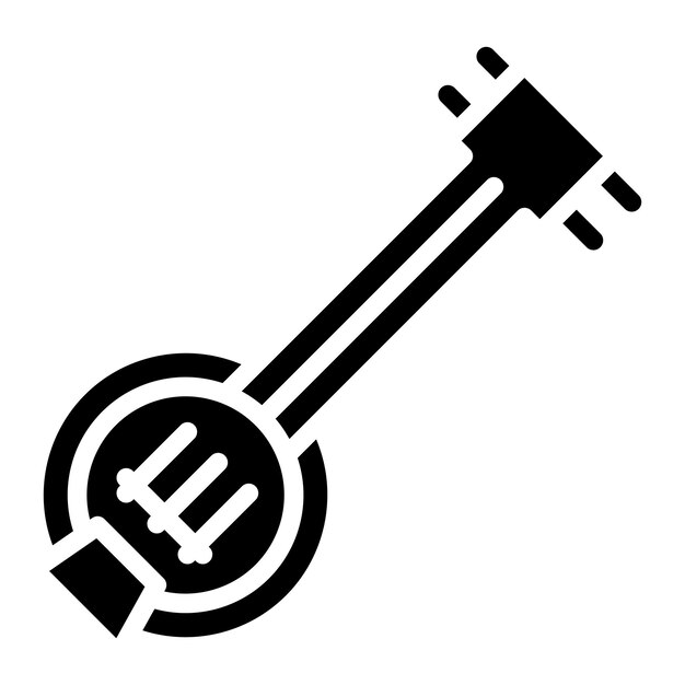 La imagen vectorial del icono de Banjo se puede utilizar para el instrumento