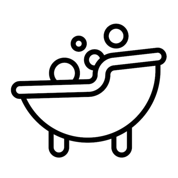Imagen vectorial de icono de baño de bebé Se puede usar para criar niños