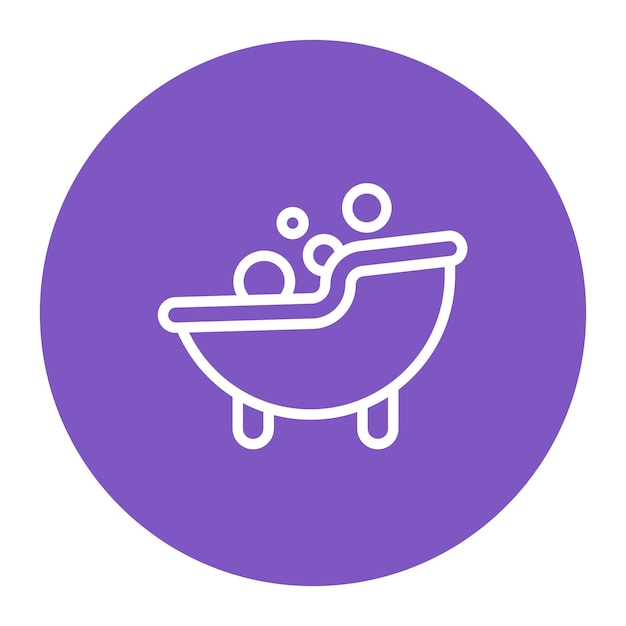 Imagen vectorial de icono de baño de bebé Se puede usar para criar niños