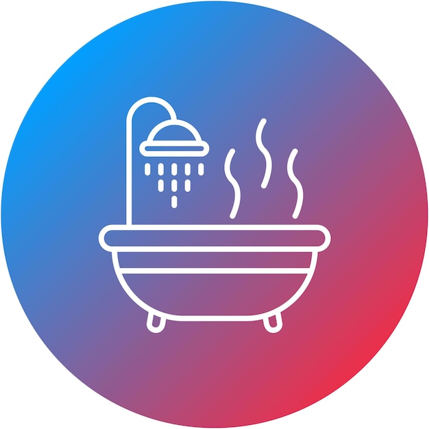 Imagen vectorial del icono del baño caliente se puede usar para comfort