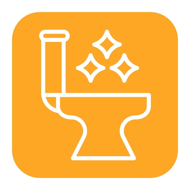 Imagen vectorial del icono del baño de limpieza Se puede utilizar para limpiar y limpiar el polvo