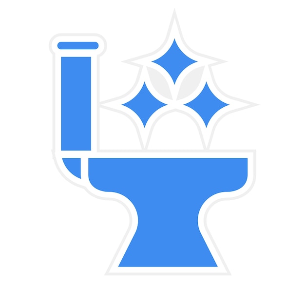 Imagen vectorial del icono del baño de limpieza Se puede utilizar para limpiar y limpiar el polvo