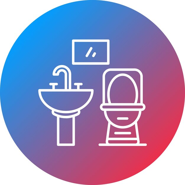 Imagen vectorial del icono del baño Se puede utilizar para mejoras en el hogar