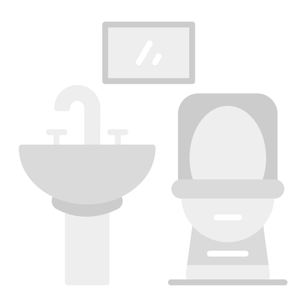 Vector imagen vectorial del icono del baño se puede utilizar para mejoras en el hogar