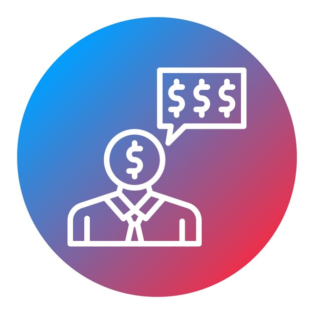 La imagen vectorial del icono del banquero codicioso se puede usar para la corrupción
