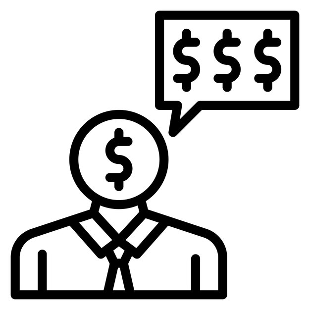 La imagen vectorial del icono del banquero codicioso se puede usar para la corrupción