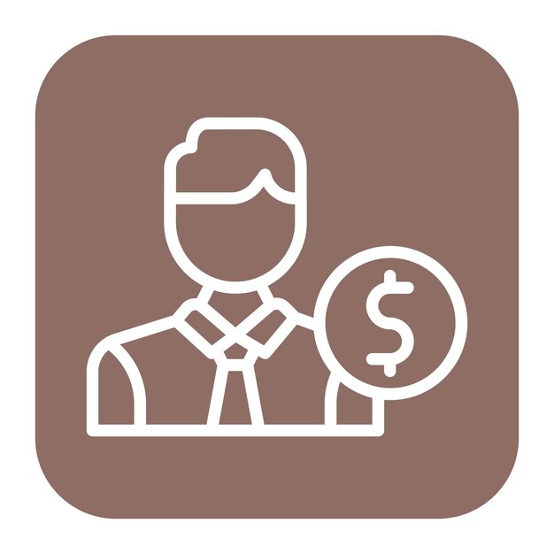 Imagen vectorial del icono del banquero Se puede utilizar para la diversidad