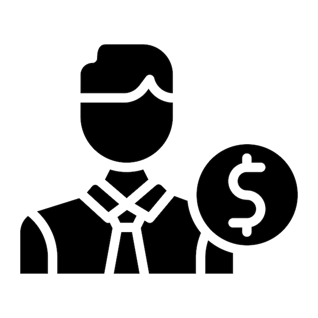 Imagen vectorial del icono del banquero Se puede utilizar para la diversidad