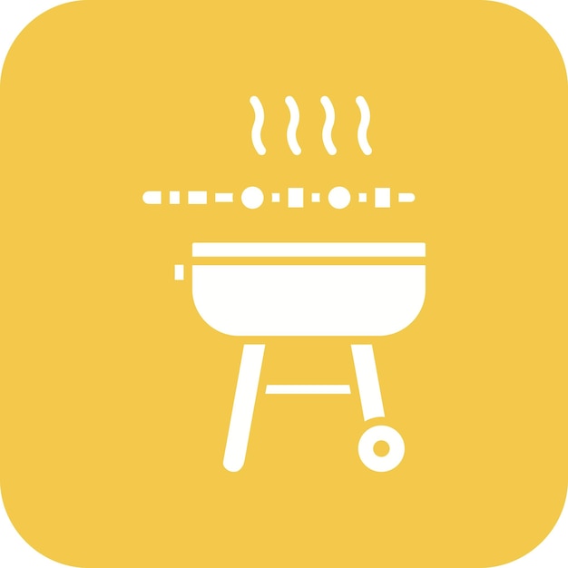 Imagen vectorial del icono de la barbacoa Se puede usar para catering
