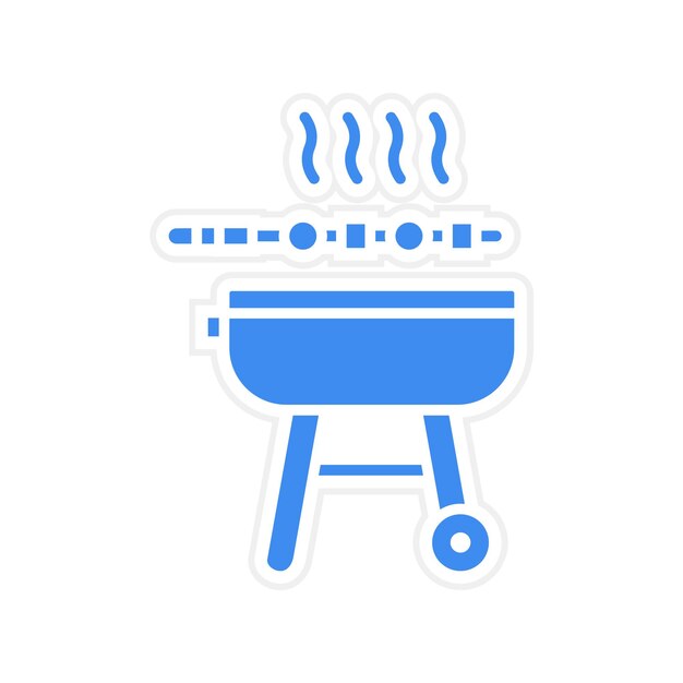 Imagen vectorial del icono de la barbacoa Se puede usar para catering