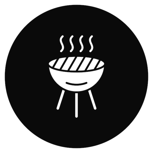 Imagen vectorial del icono de la barbacoa Se puede usar para el verano