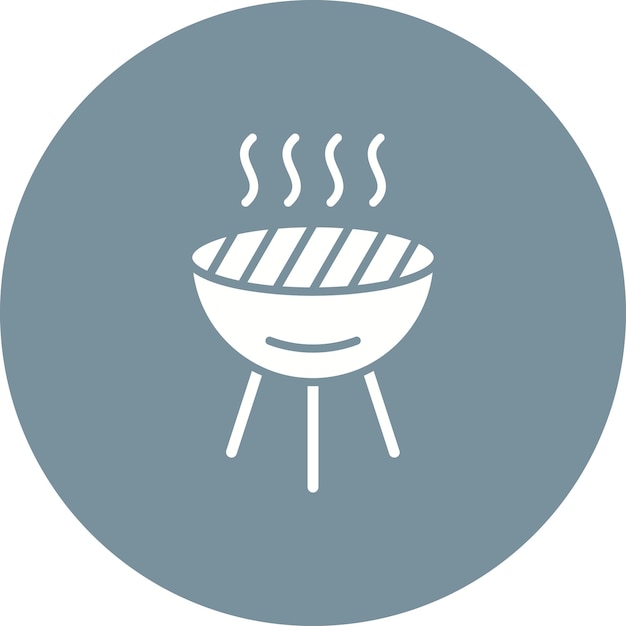 Imagen vectorial del icono de la barbacoa Se puede usar para el verano