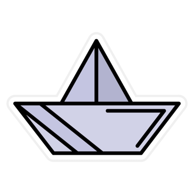 Vector imagen vectorial de icono de barco de papel se puede usar para la primavera