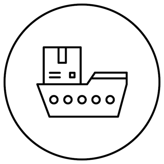 Imagen vectorial del icono del barco puede usarse para el comercio electrónico