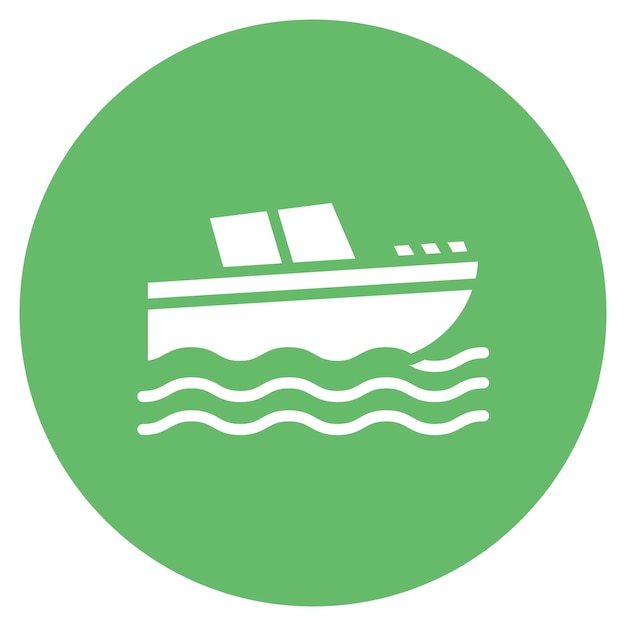 La imagen vectorial del icono del barco se puede utilizar para la arqueología