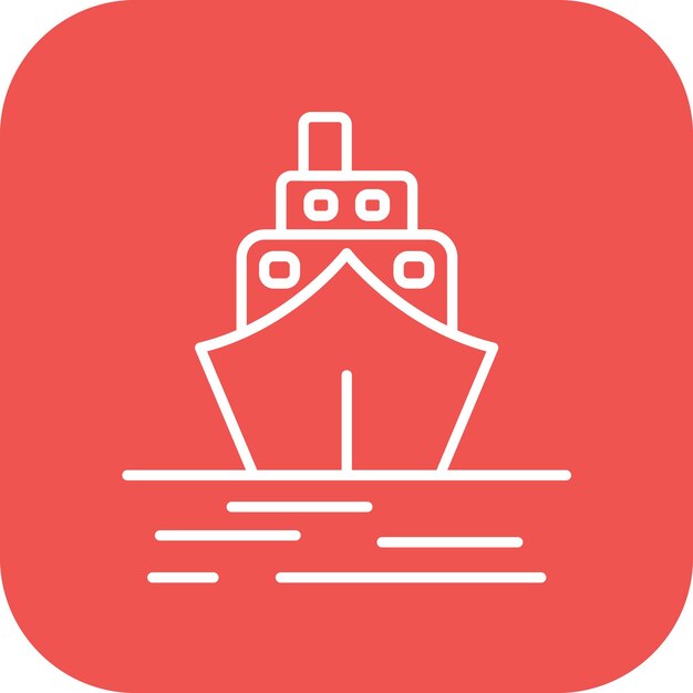 La imagen vectorial del icono del barco se puede utilizar para Coastline