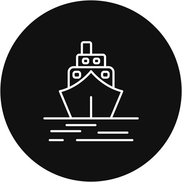 La imagen vectorial del icono del barco se puede utilizar para Coastline