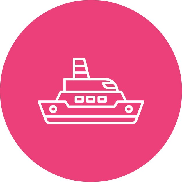 La imagen vectorial del icono del barco se puede utilizar para la inmigración