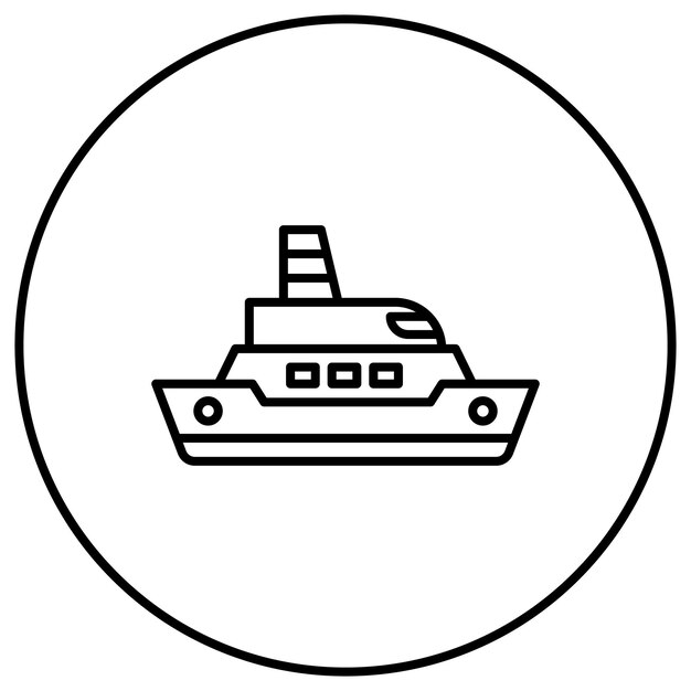La imagen vectorial del icono del barco se puede utilizar para la inmigración