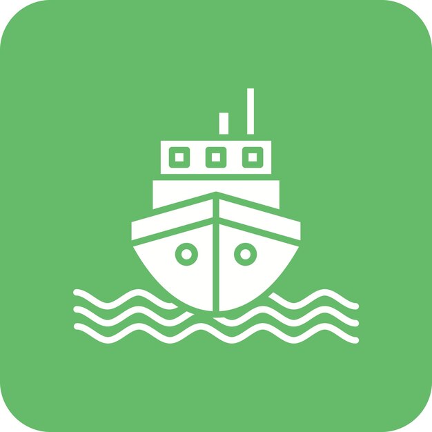 Imagen vectorial del icono del barco Se puede utilizar para el transporte