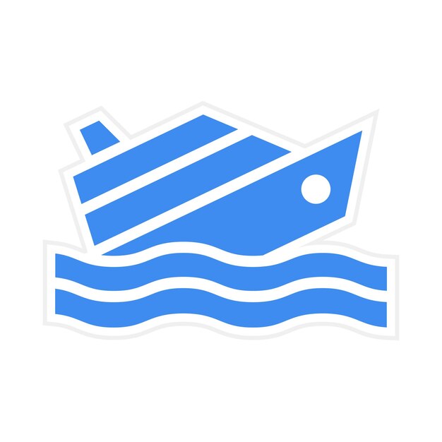 Imagen vectorial del icono del barco que se hunde Se puede usar para Burnout