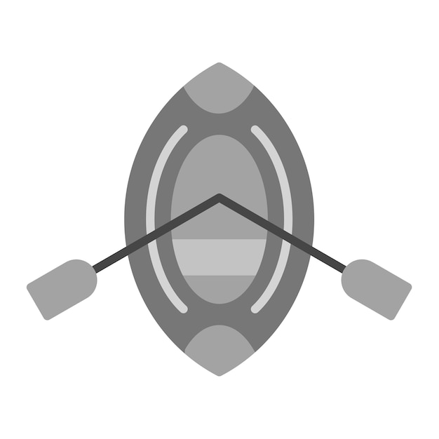 Imagen vectorial del icono del barco de remo Se puede usar para el parque temático
