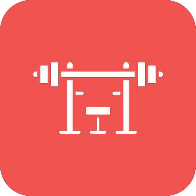 Imagen vectorial del icono de la barra de peso Se puede usar para el gimnasio