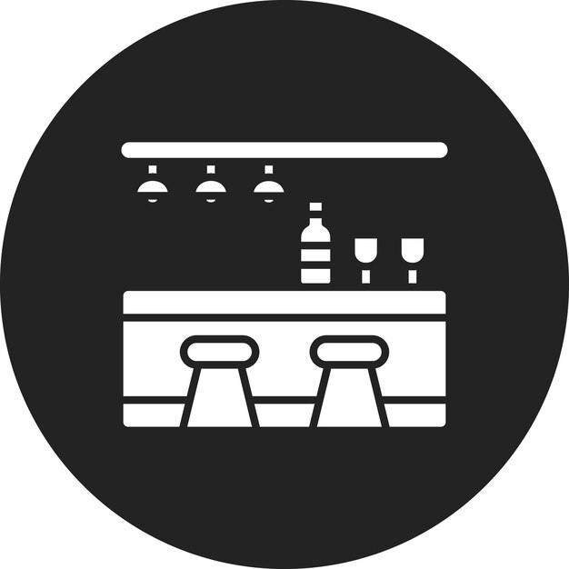 Imagen vectorial de icono de barra Se puede usar para catering