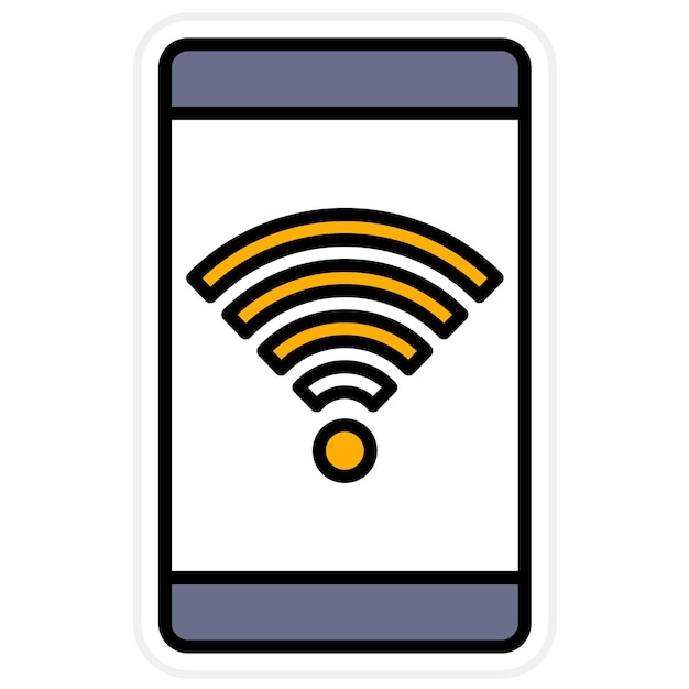 Imagen vectorial de icono de barra de señal Wifi 4 Se puede utilizar para la UX de la interfaz de usuario móvil