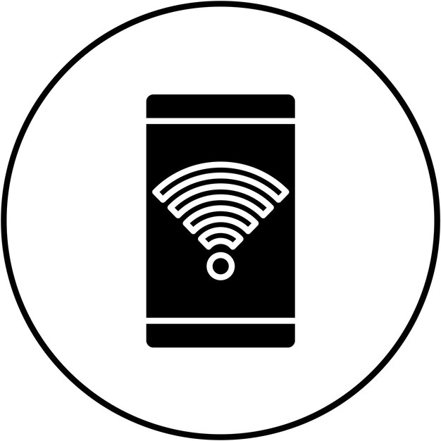 Imagen vectorial de icono de barra de señal Wifi 4 Se puede utilizar para la UX de la interfaz de usuario móvil