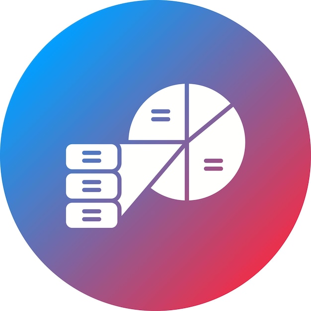 Imagen vectorial del icono de la barra de la tarta se puede utilizar para la infografía