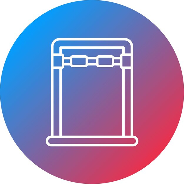 Imagen vectorial del icono de la barra de tracción de la puerta Se puede usar para Fitness en el hogar