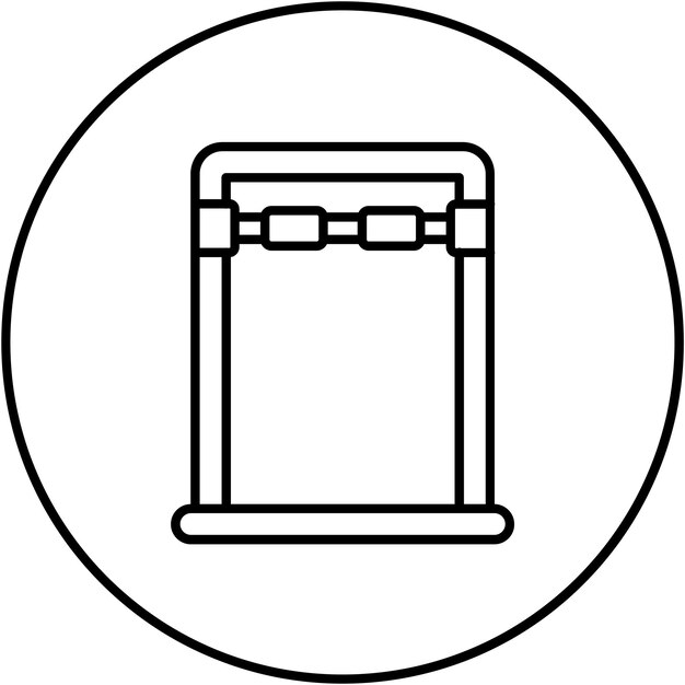 Imagen vectorial del icono de la barra de tracción de la puerta Se puede usar para Fitness en el hogar