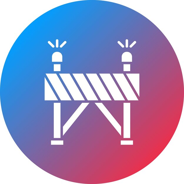 Imagen vectorial del icono de la barrera de la carretera Se puede utilizar para la protección y la seguridad