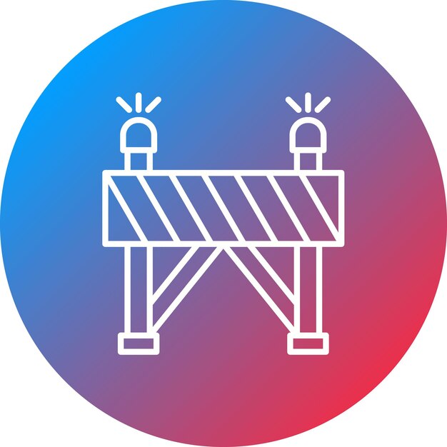 Imagen vectorial del icono de la barrera de la carretera Se puede utilizar para la protección y la seguridad