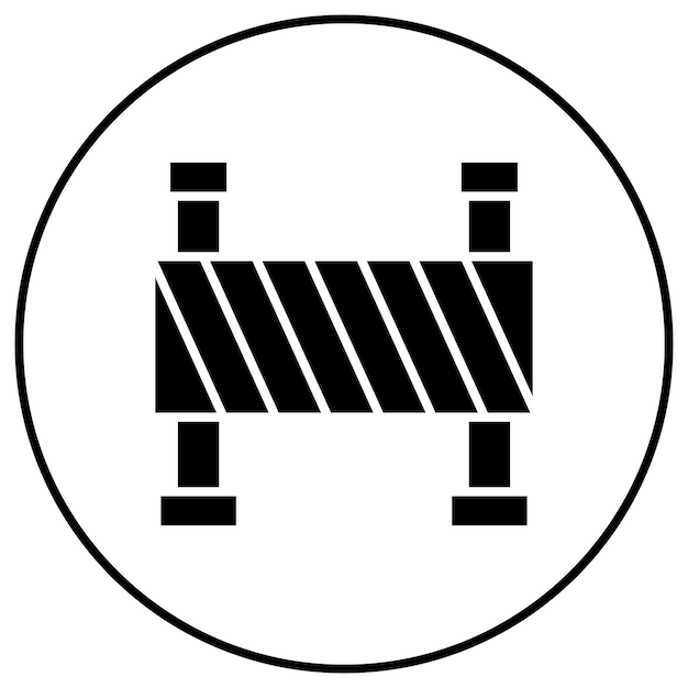 Imagen vectorial del icono de la barrera de construcción Se puede utilizar para herramientas de construcción