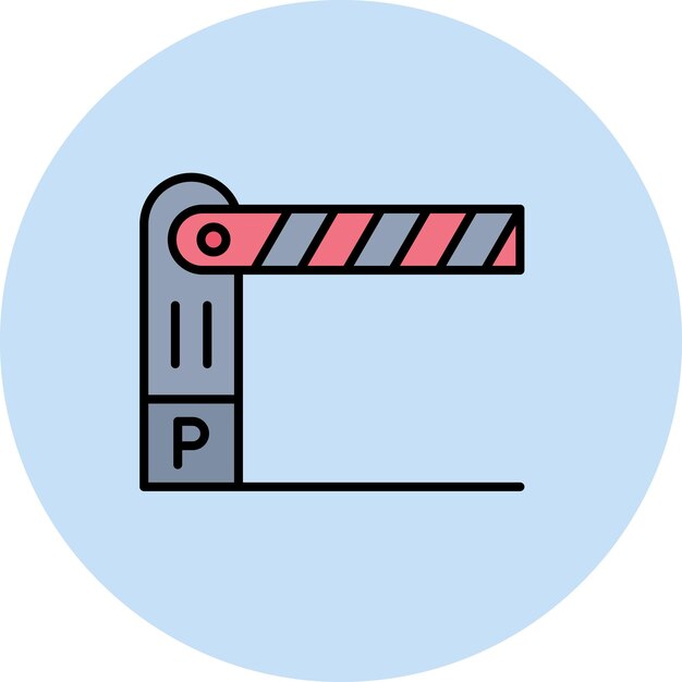 Imagen vectorial del icono de la barrera de estacionamiento Se puede utilizar para los elementos de la ciudad