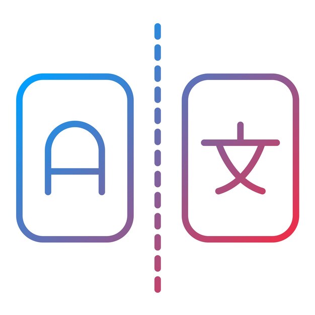 Imagen vectorial del icono de la barrera lingüística Puede utilizarse para el nómada digital