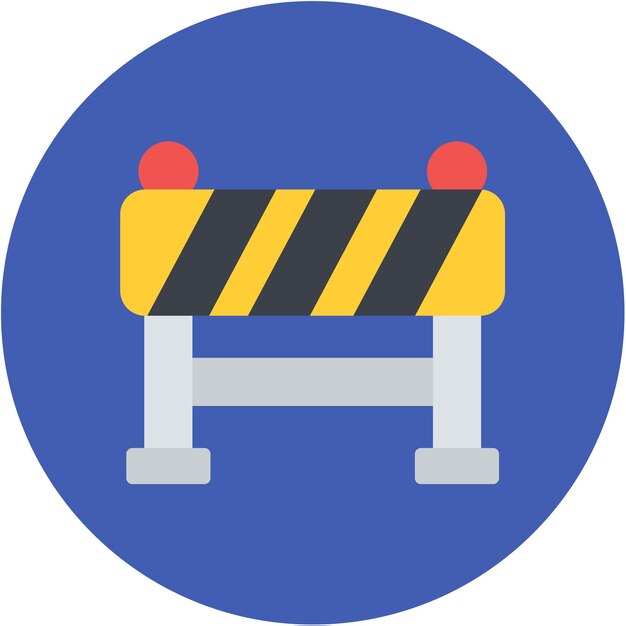 Imagen vectorial del icono de la barrera Se puede utilizar para el ferrocarril