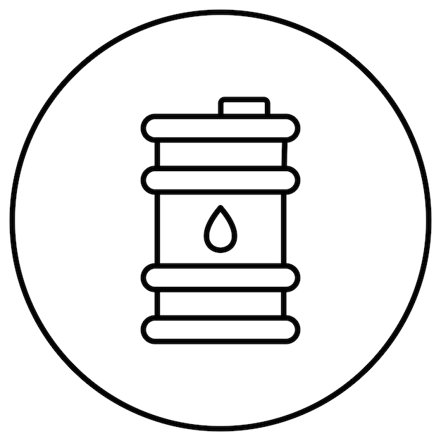 Imagen vectorial del icono del barril de petróleo Se puede utilizar para la contaminación