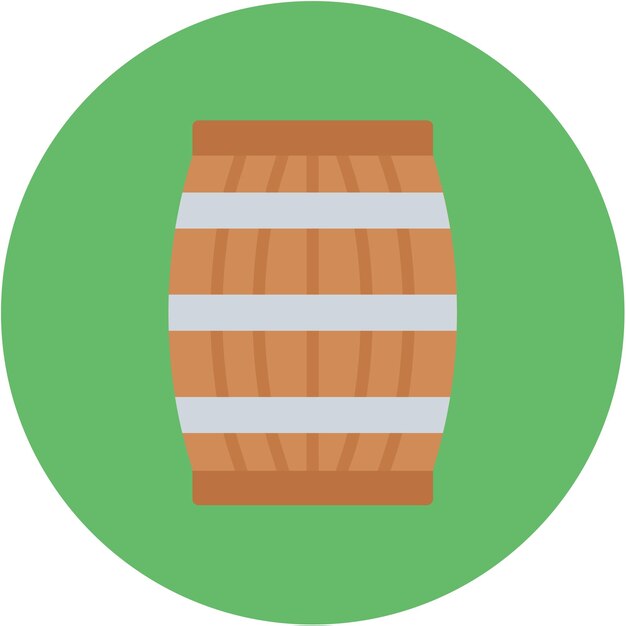Imagen vectorial del icono del barril Se puede usar para el Oktoberfest