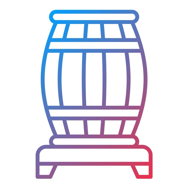 Imagen vectorial del icono del barril Se puede utilizar para la agricultura y la jardinería