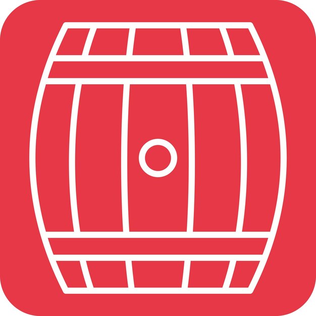 Imagen vectorial del icono del barril Se puede utilizar para la agricultura