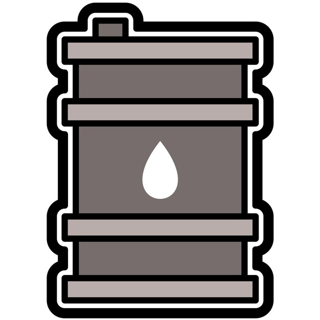 Imagen vectorial del icono del barril Se puede utilizar para herramientas de construcción